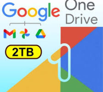 GOOGLE DRIVE STORAGE 2TB (GMAIL, DRIVE, GOOGLE PHOTOS) FOR 1 YEAR
