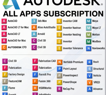 ALL AUTODESK APPS (AUTOCAD, REVIT. 3DX MAX, FLORA, CIVIL 3D +40 APPS) 2027 – 3 YEAR